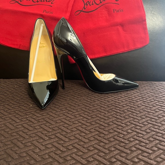 Christian Louboutin Black Patent Leather Heels - Picture 2 of 7